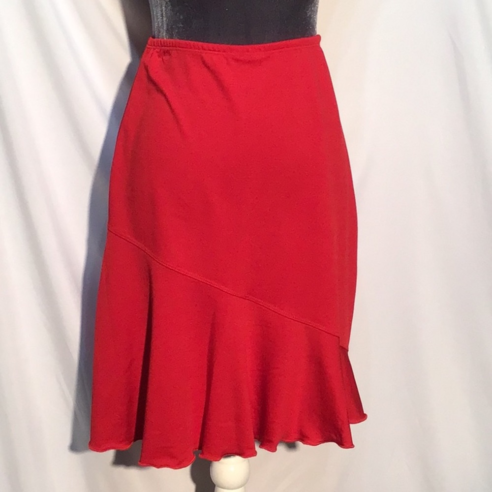 🌼Vintage 90’s🌼 Cloud 8 red flare hem skirt size medium